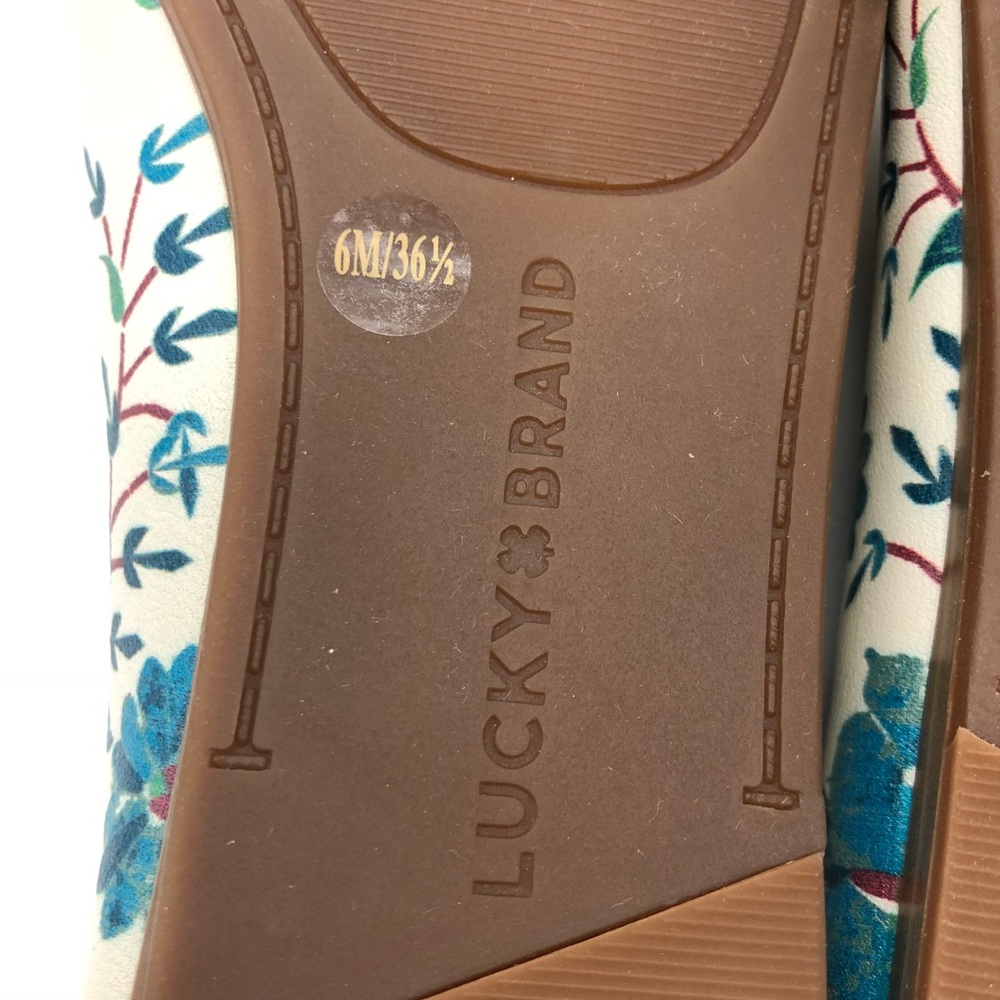 NIB Lucky Brand BARBORA Flat Mule Floral Slides - Picture 9 of 11